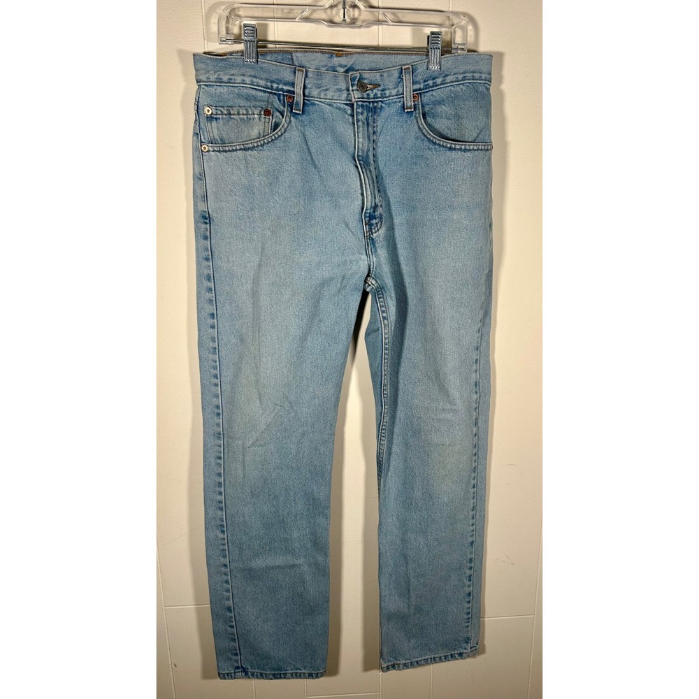 Vintage Y2K Levis‎ 505 Regular Fit Straight Leg Jeans Mens 34 x 30 (fits 34x29)